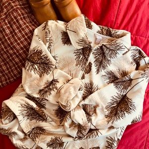 VINTAGE pine cone fleece
